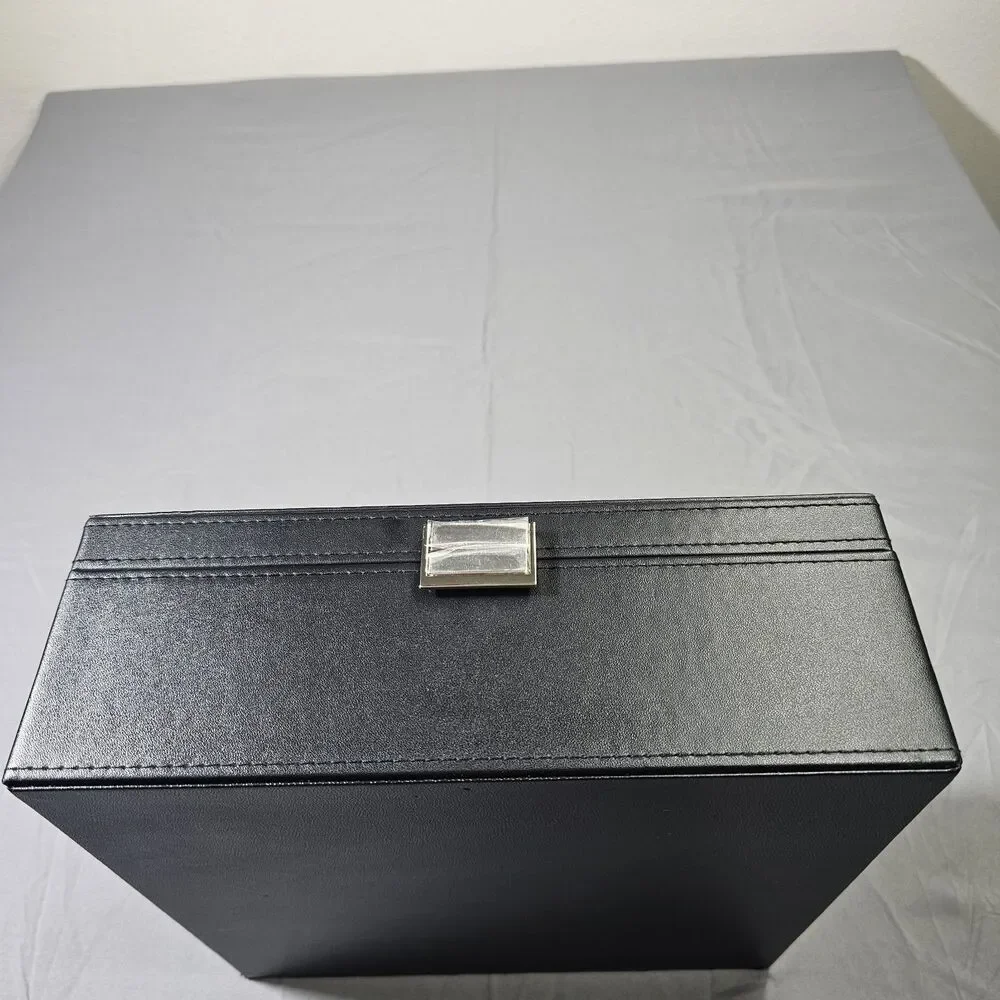 2-Layer Large Black Faux Leather Jewelry from Home Depot
